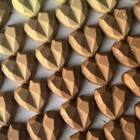 Golden Layered Geo Hearts - Pookie Bakes